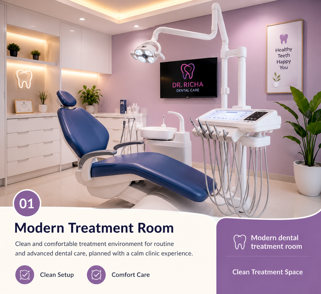 Modern dental treatment room